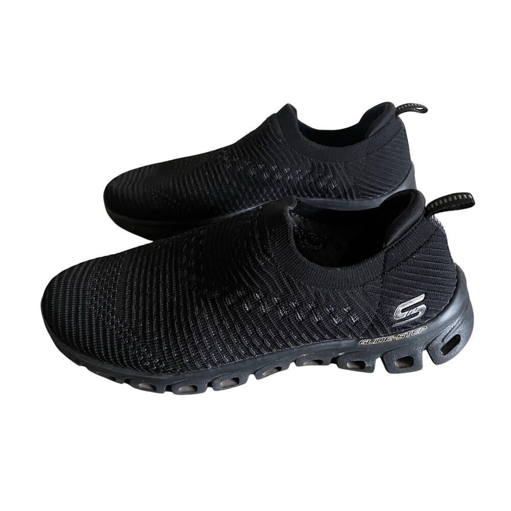 Skechers Glide Step Oh So Soft Womens 8 Black Slip On Walking Shoes